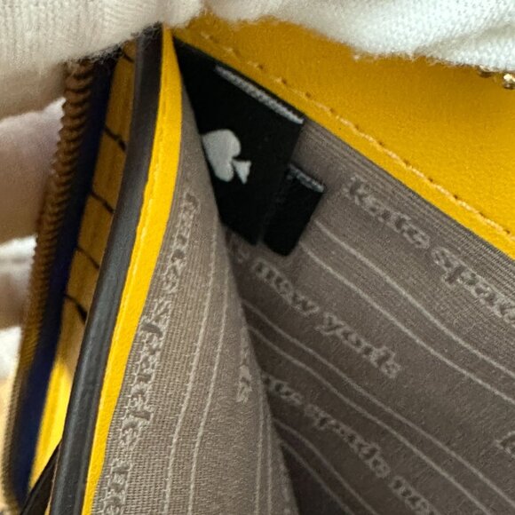 Kate Spade Katy Sunshine Floral Textured Leather Medium Zip Around Wallet KF947 - Picture 11 of 16